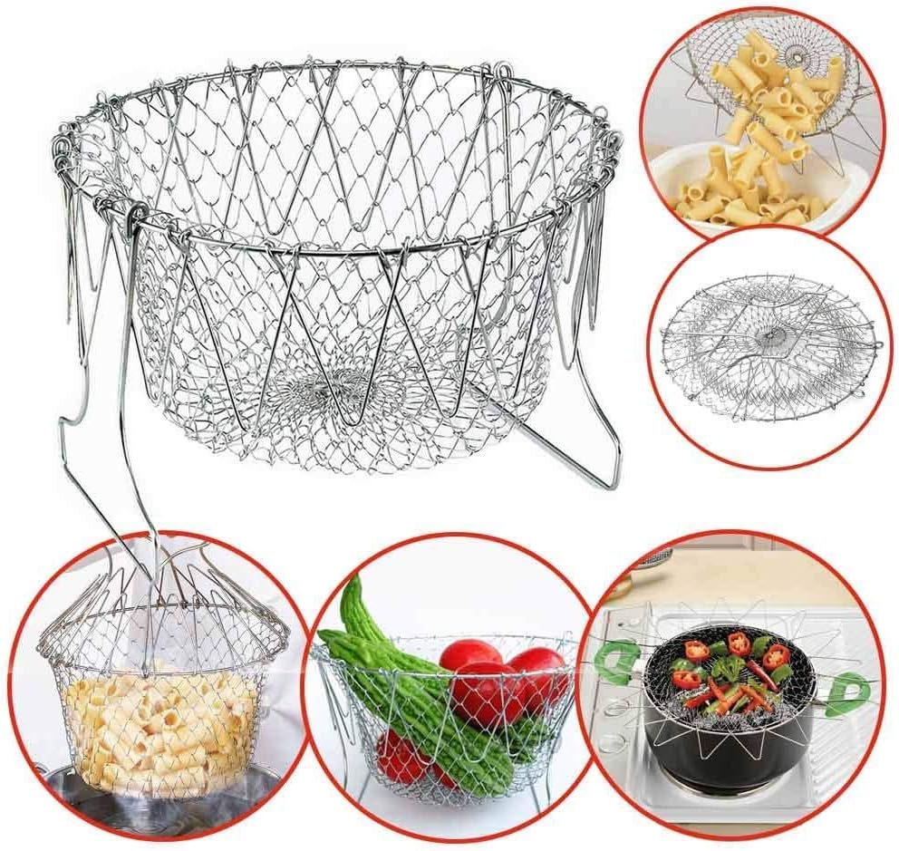 Stainless Steel Foldable Frying Basket