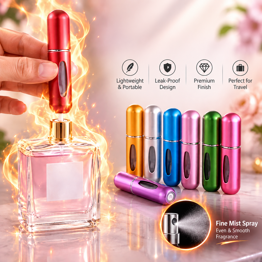 Portable Mini Perfume Refillable Spray Bottle